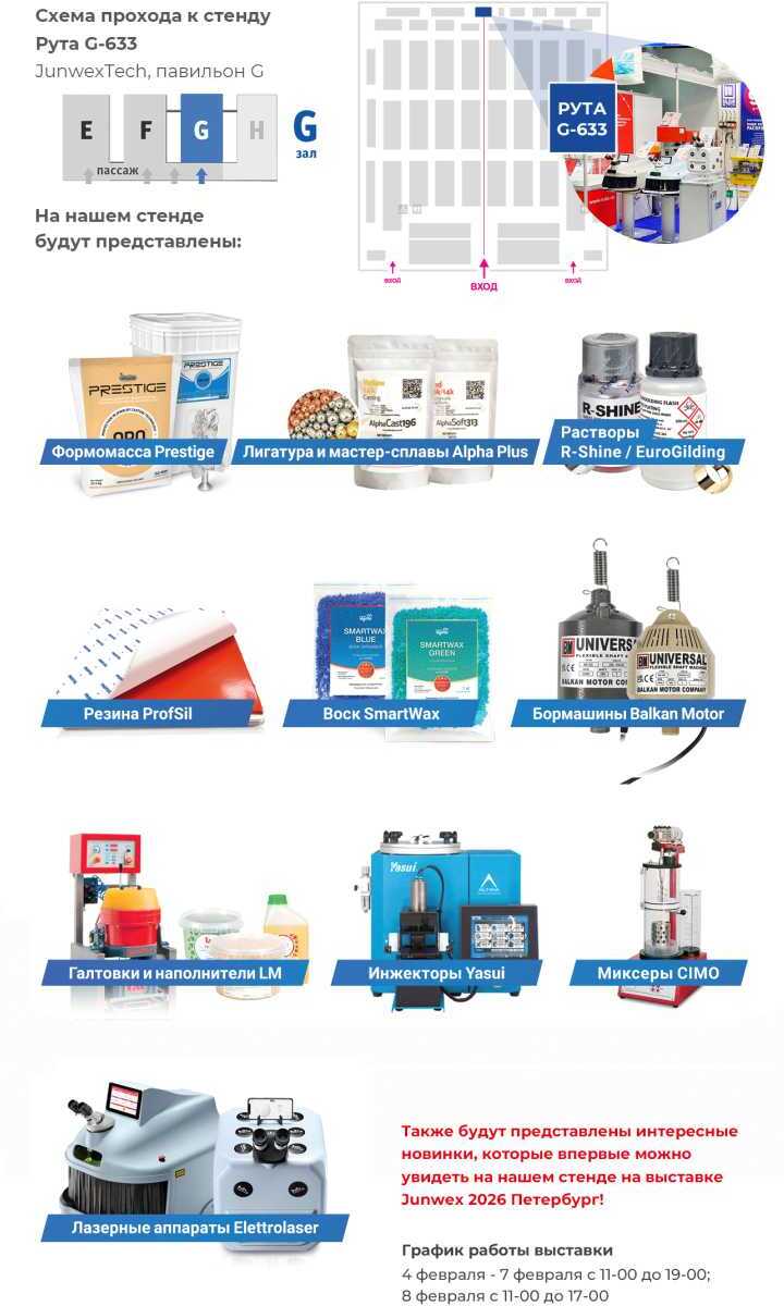 JUNWEX 2026 в Санкт-Петербурге 4-8 февраля! Схема прохода к стенду Рута G-533